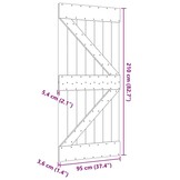 vidaXL Deur NARVIK 95x210 cm massief grenenhout