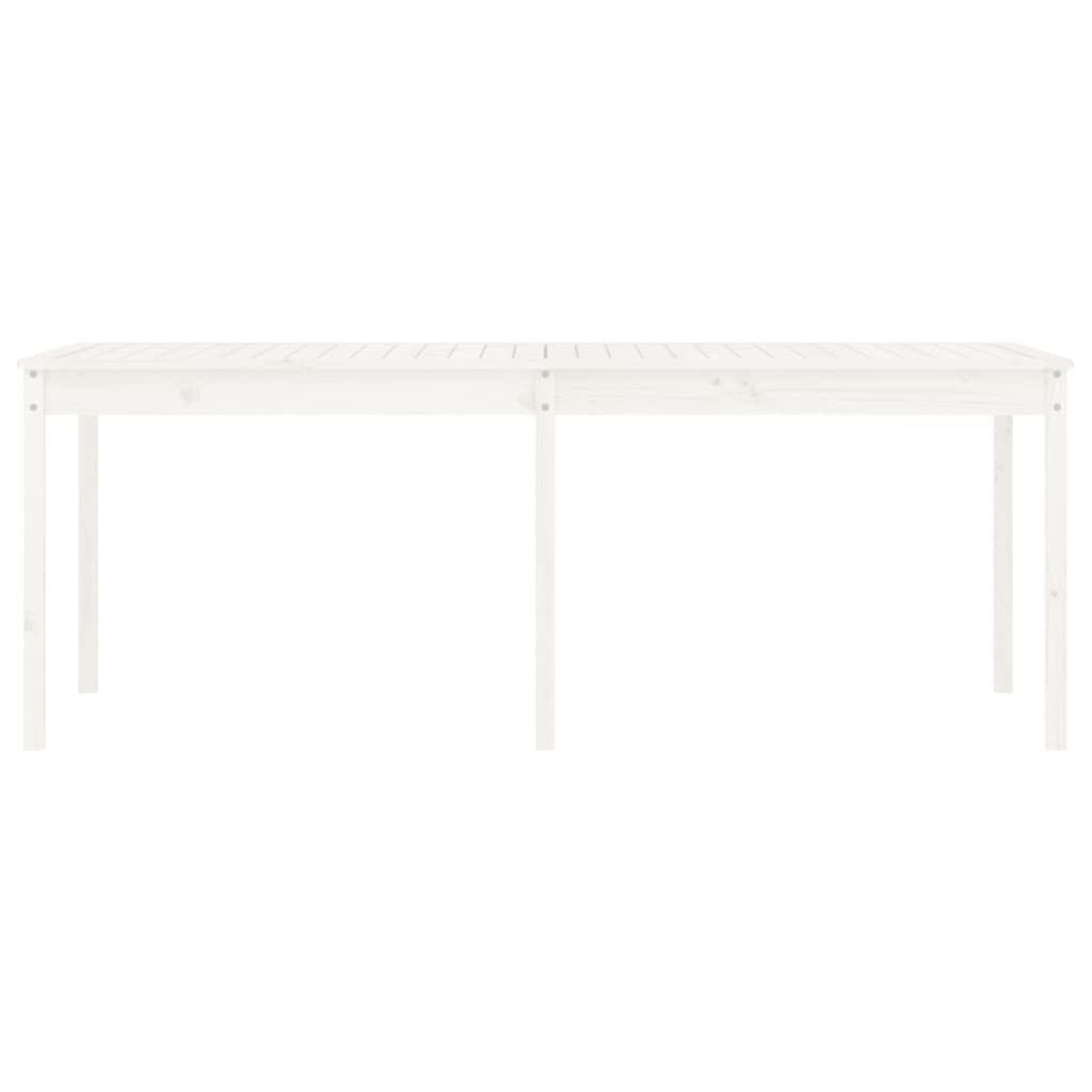 vidaXL Tuintafel 203,5x100x76 cm massief grenenhout wit