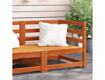 vidaXL Tuinhoekbank 2 st 70x70x67 cm massief grenenhout wasbruin