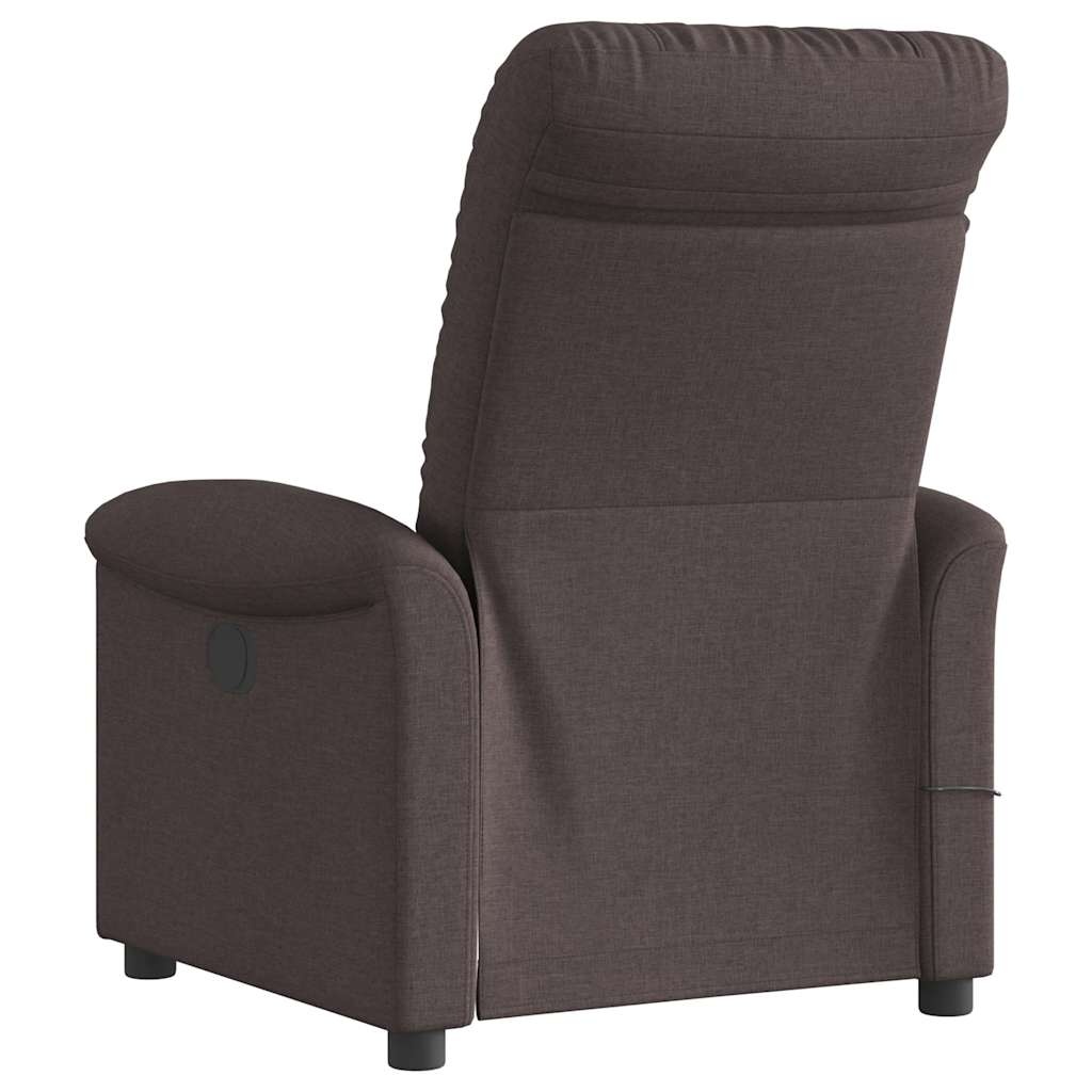 Verstelbare Massagestoel Stof Donkerbruin - 25% Korting