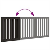 vidaXL Hondenhek inklapbaar 3 panelen 150 cm populierenhout zwart