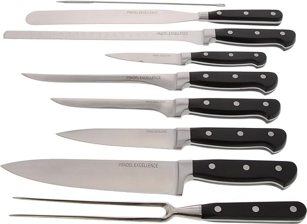 Pradel Excellence Keukengerei Koffer - 22-Delige Messenset - Zwart - 50 x 28 cm