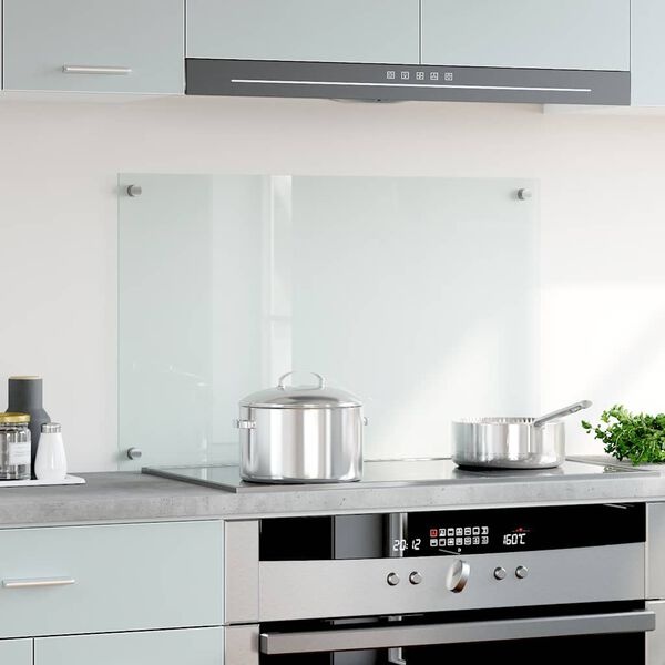 vidaXL Spatscherm keuken 80x50 cm gehard glas transparant
