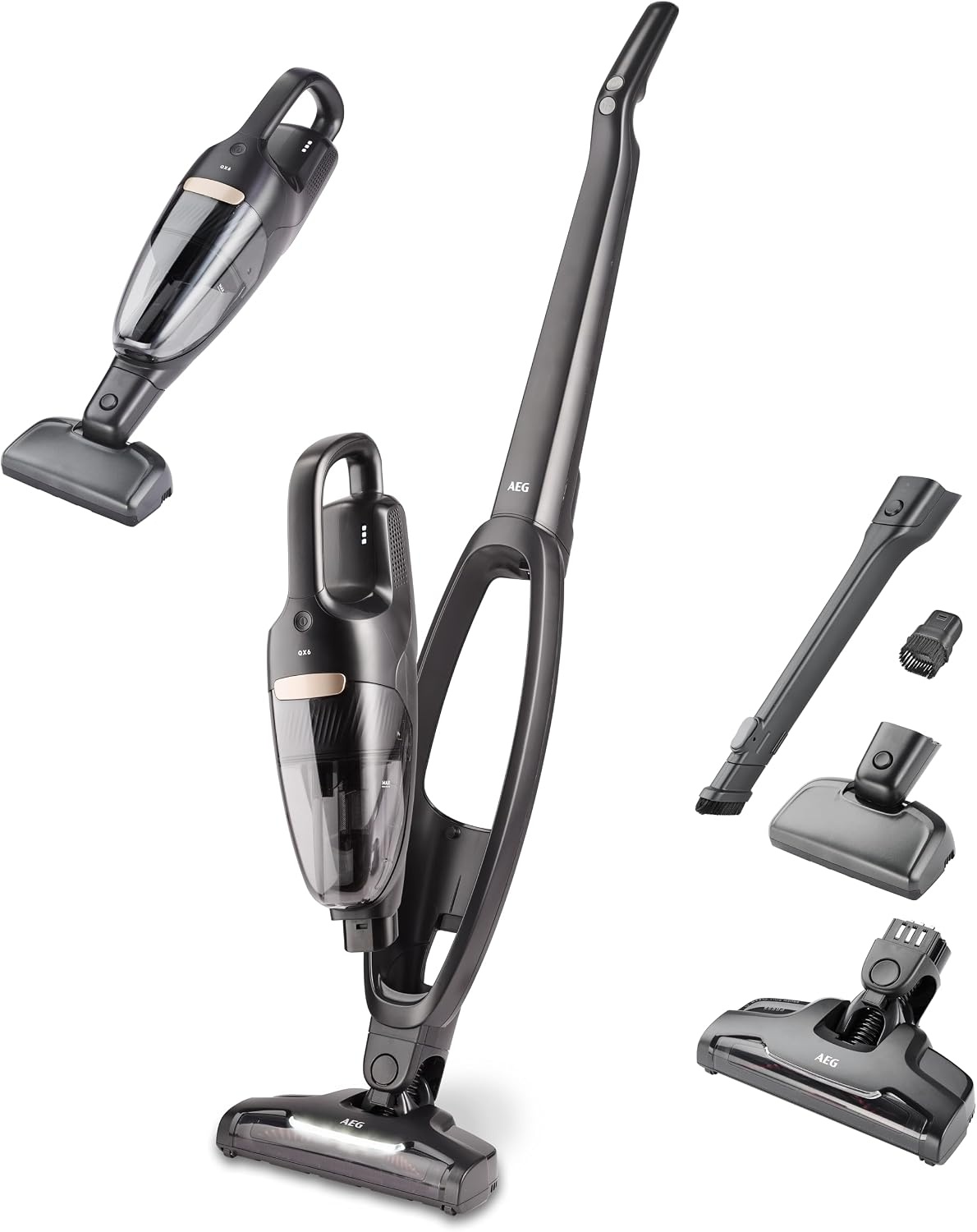 AEG QX6 Draadloze Steelstofzuiger QX6-1-45AN Grijs