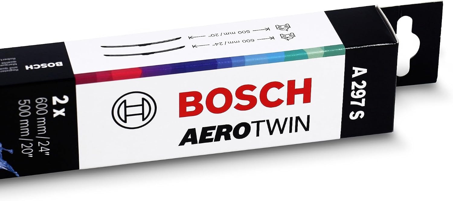 Bosch Aerotwin A297S Ruitenwisser Set voor Audi, Porsche en Volvo - 600 mm & 500 mm - Zwart