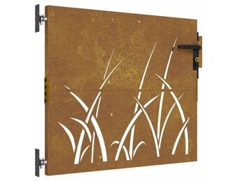 vidaXL Poort 85x75 cm grasontwerp cortenstaal