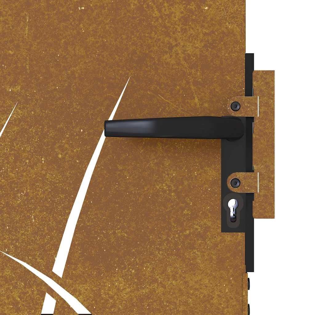 vidaXL Poort 85x75 cm grasontwerp cortenstaal