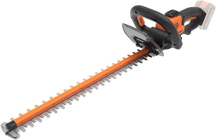 WORX WG264E.9 Accuheggenschaar, 20 V, efficiënte en nauwkeurige snit door hoogwaardig dubbel lemmet, 56 cm zwaardlengte, mespuntbescherming, compatibel met PowerShare, zonder accu en oplader