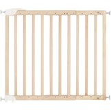 Badabulle Deco Pop, uitschuifbaar houten babyhekje, 63 tot 106 cm breed, babydeur met druk of schroef en traphekjes, naturel