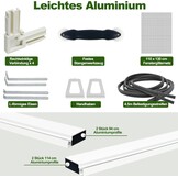 YUNLEX Hor met frame - 120 x 100 cm - Wit