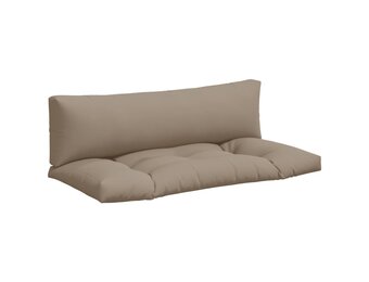 vidaXL Palletkussens 2 st stof taupe