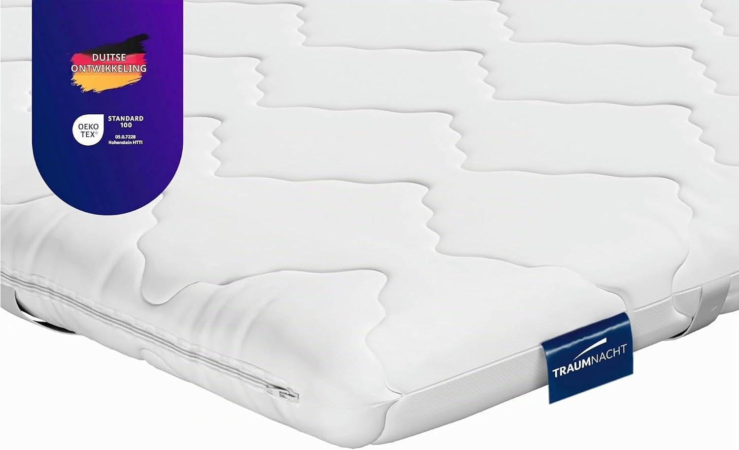 Traumnacht Comfortschuim Matrastopper - Ergonomisch & Drukverlagend - 80 x 200 cm - Wit