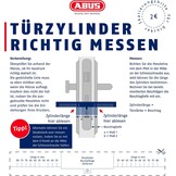 ABUS Profielcilinder D6XNP 40/55 - Dubbele Cilinder, 5 Sleutels - Maat 40/55