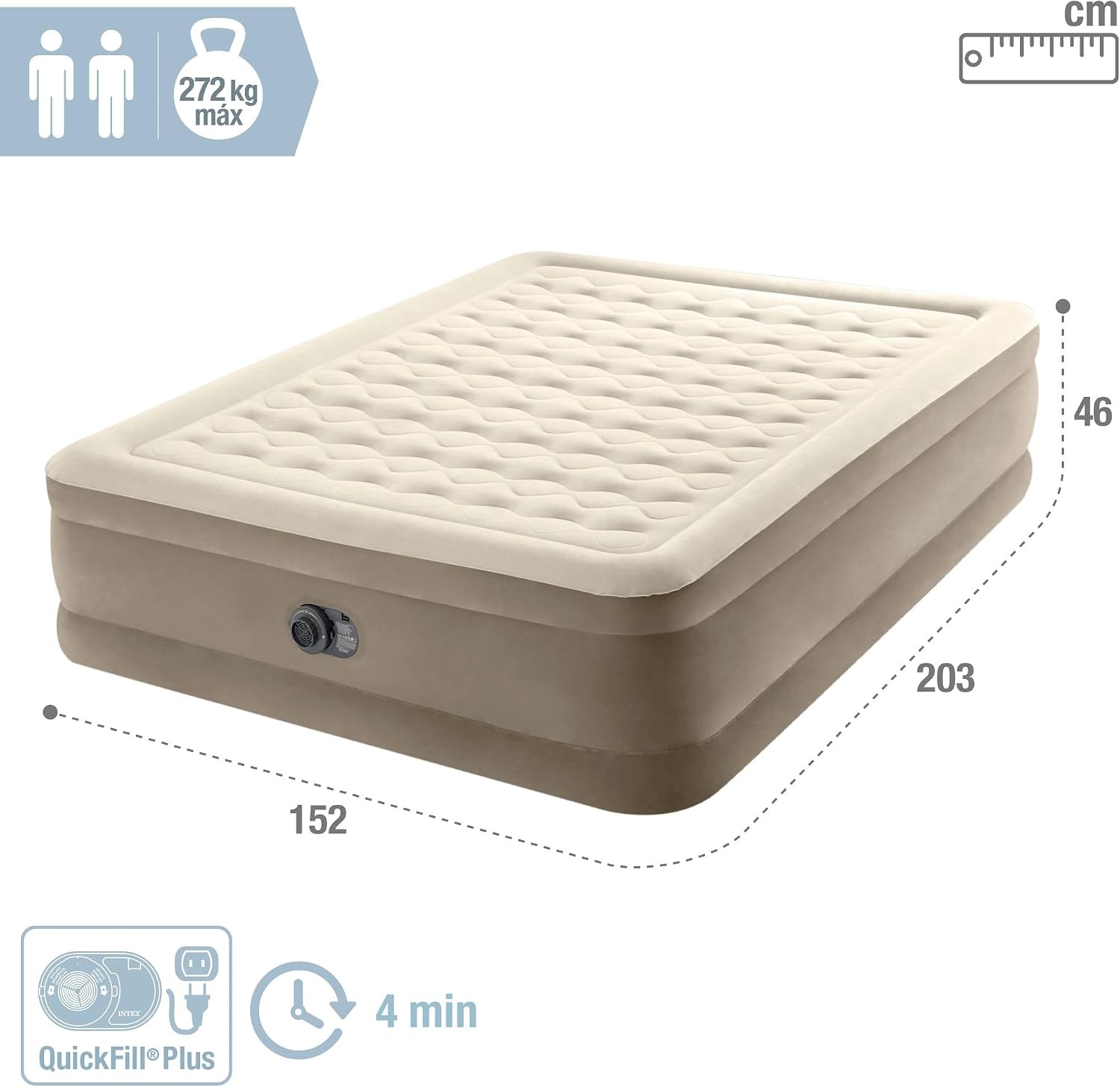 Intex Dura-Beam Ultra Plush Luchtbed - 152 x 203 x 46 cm - Crème