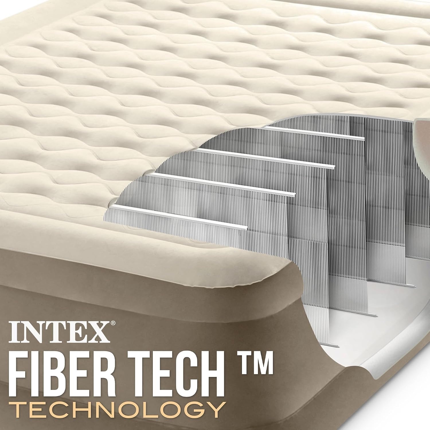 Intex Dura-Beam Ultra Plush Luchtbed - 152 x 203 x 46 cm - Crème