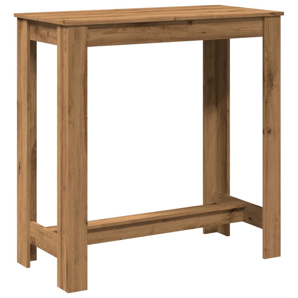 vidaXL Bartafel 102x50x103,5 cm bewerkt hout artisanaal eikenkleurig