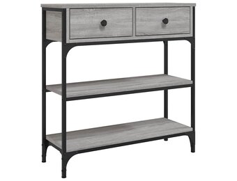 vidaXL Wandtafel 72,5x25x75 cm bewerkt hout grijs sonoma eikenkleurig