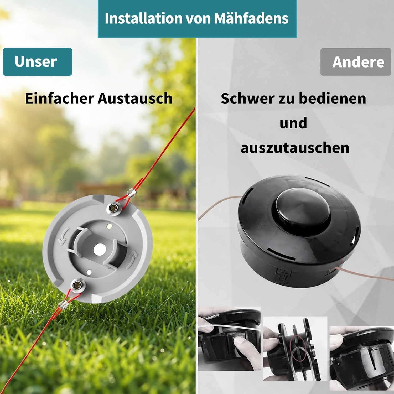 BlackForest Works 5-in-1 Accu Grastrimmer - 900W - Rood - Inclusief 2 Accu's en Wielen