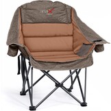 Extra grote campingstoel, inklapbaar, opvouwbare campingstoel, gestoffeerd, klapstoel, camping, visstoel, tot 227 kg belastbaar, bruin