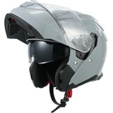 MY 935 Systeemhelm - ECE 22.06 Gekeurd - Grijze Modulaire Motorhelm met Dubbel Vizier