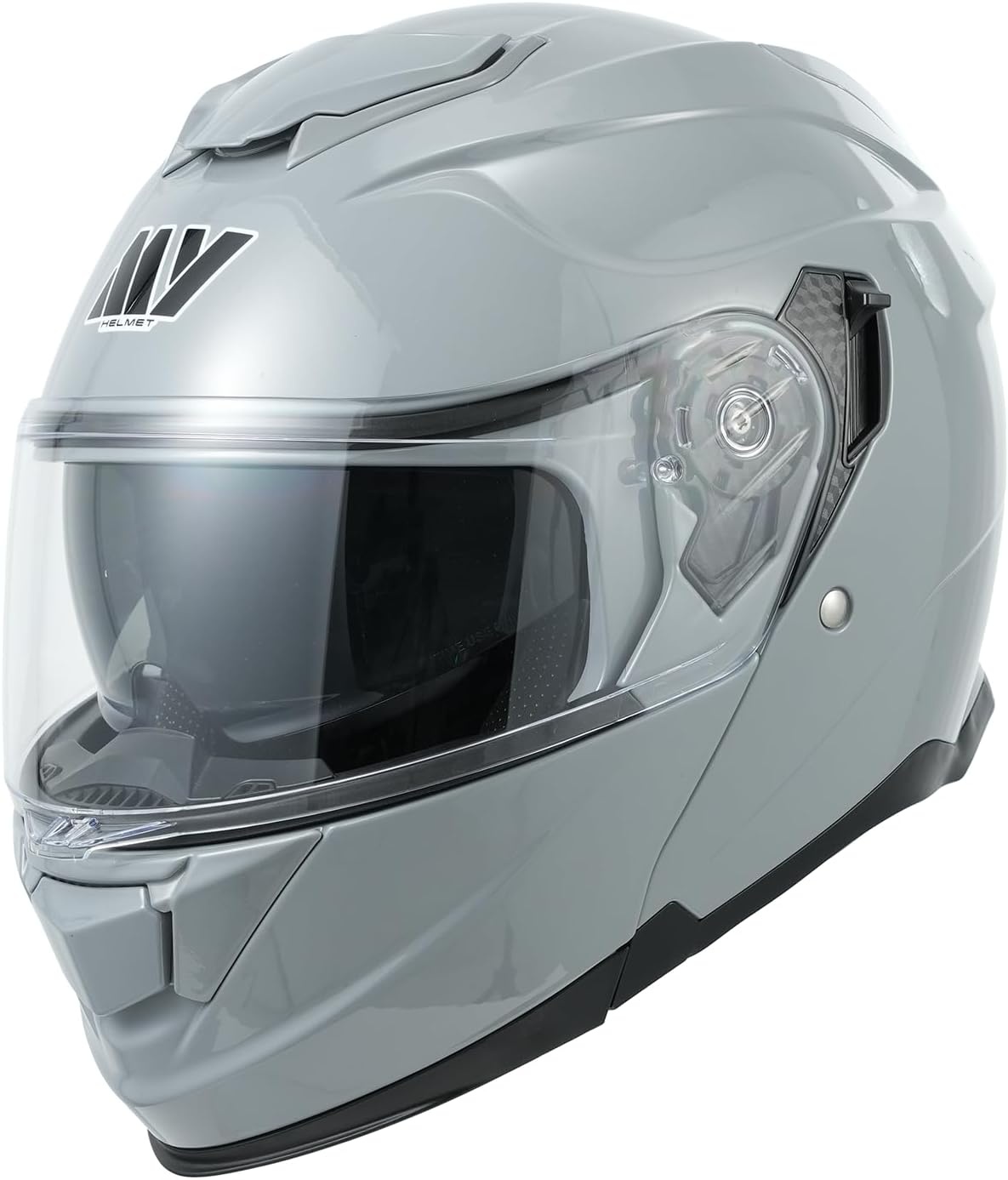 MY 935 Systeemhelm - ECE 22.06 Gekeurd - Grijze Modulaire Motorhelm met Dubbel Vizier