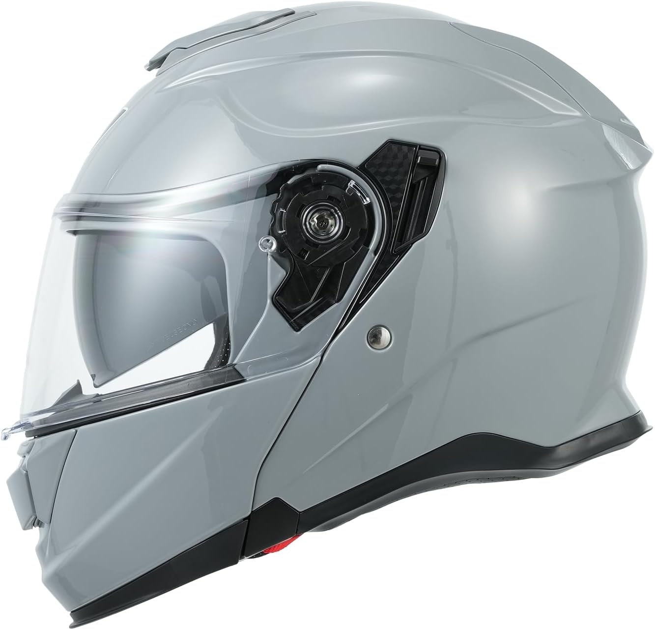 MY 935 Systeemhelm - ECE 22.06 Gekeurd - Grijze Modulaire Motorhelm met Dubbel Vizier