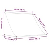 vidaXL Luifel uittrekbaar 200x150 cm crème