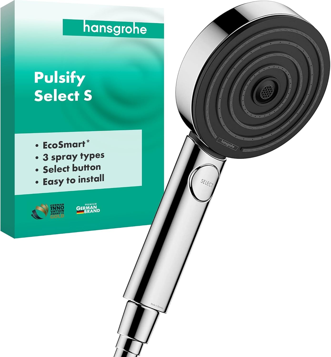 hansgrohe Pulsify Select S handdouche 105 mm - chroom - waterbesparend