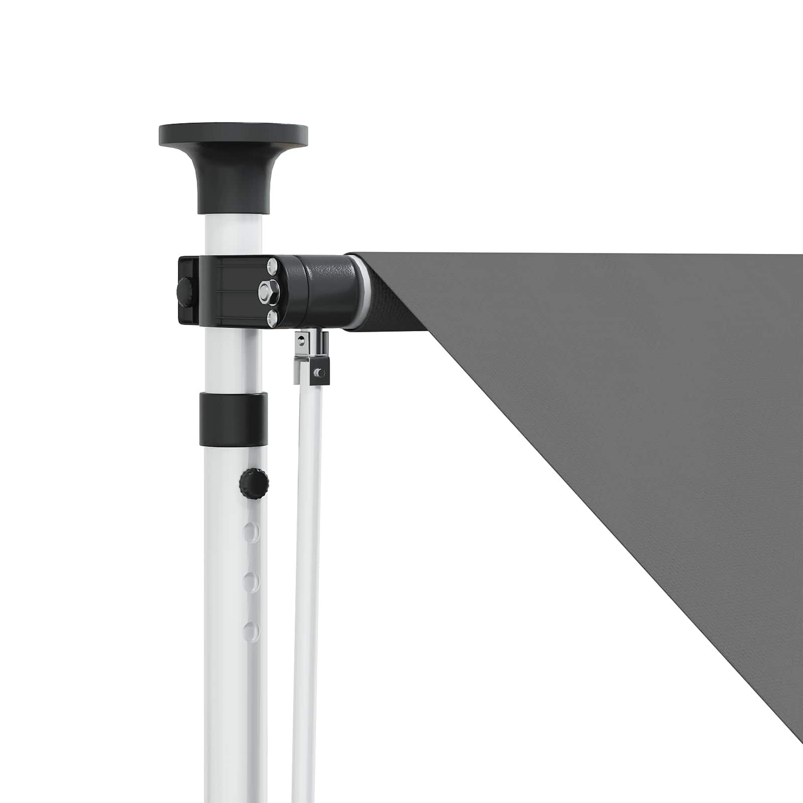vidaXL Handmatig uitschuifbare luifel Lichtgrijs 400 cm
