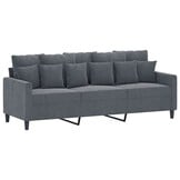 vidaXL Driezitsbank 180 cm fluweel donkergrijs