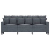 vidaXL Driezitsbank 180 cm fluweel donkergrijs