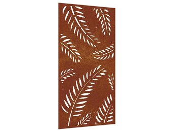 vidaXL Wanddecoratie tuin bladontwerp 105x55 cm cortenstaal