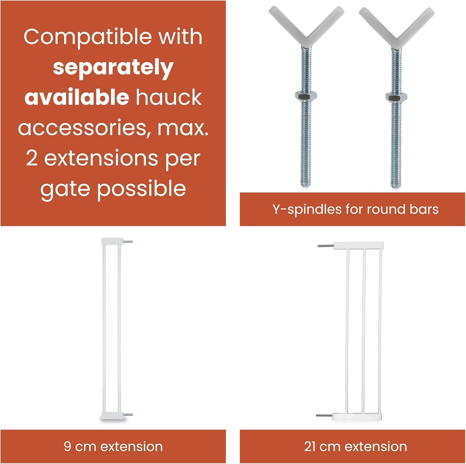 hauck Open N Stop 2 Traphekje met 9 cm verlengstuk - Wit - Geschikt voor 84-89 cm