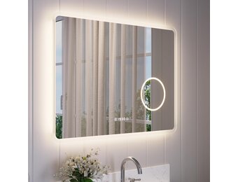 DeerValley Badkamerspiegel met verlichting en anti-condens zilver 80 x 60