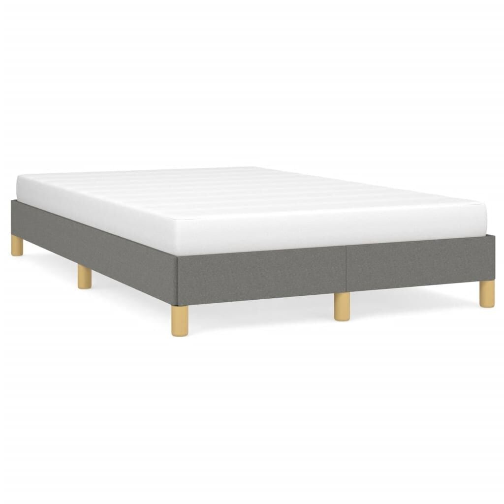 vidaXL Bedframe zonder matras 120x190 cm stof donkergrijs