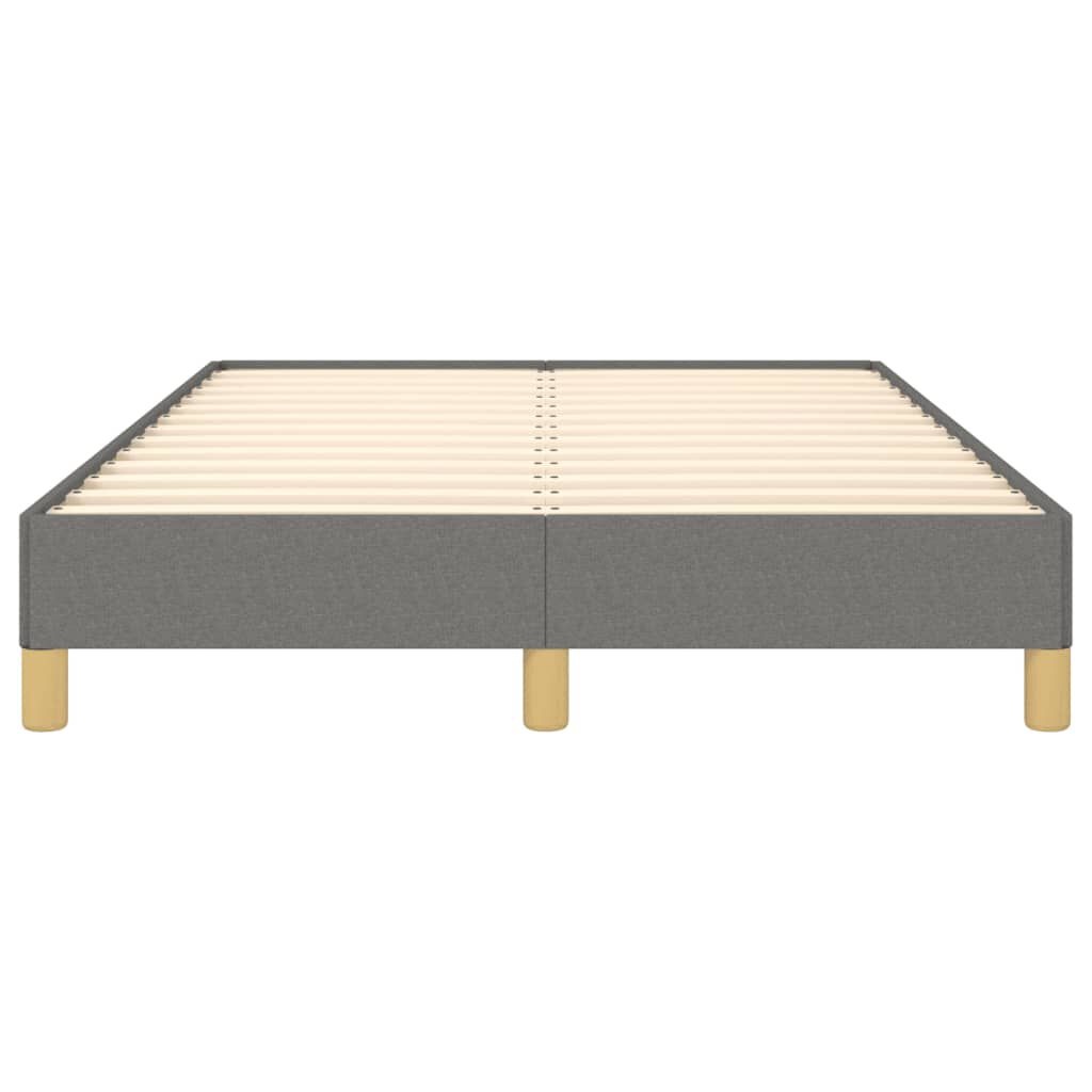 vidaXL Bedframe zonder matras 120x190 cm stof donkergrijs