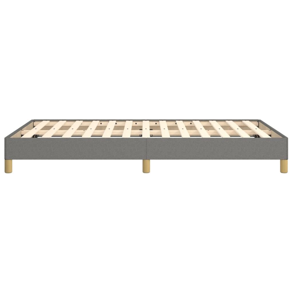 vidaXL Bedframe zonder matras 120x190 cm stof donkergrijs