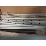 vidaXL Bedframe met hoofdbord metaal wit 135x190 cm