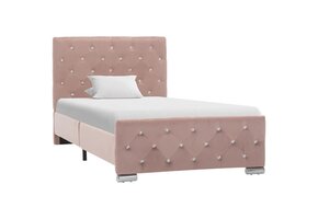 Roze Fluweel Bedframe 90x200 cm - 49% Korting