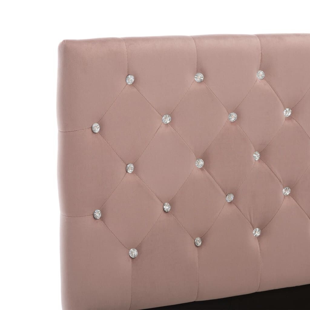 vidaXL Bedframe fluweel roze 90x200 cm