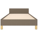 vidaXL Bedframe met hoofdeinde zonder matras 80x200 cm stof taupe
