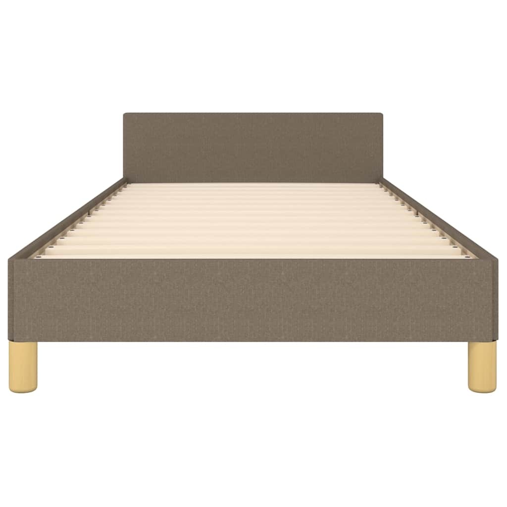 vidaXL Bedframe met hoofdeinde zonder matras 80x200 cm stof taupe