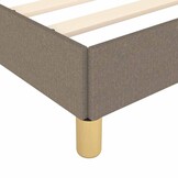 vidaXL Bedframe met hoofdeinde zonder matras 80x200 cm stof taupe