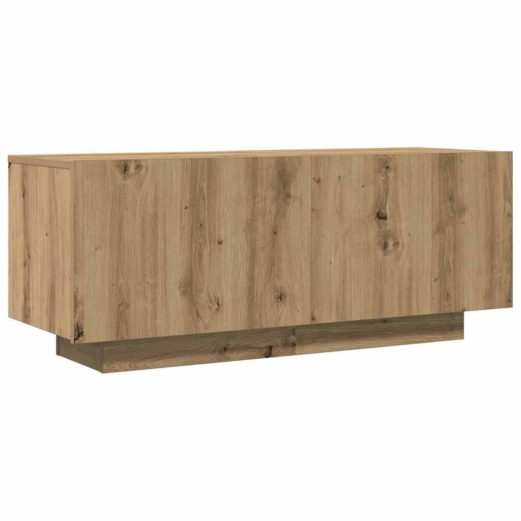 vidaXL Tv-meubel 100x35x40 cm bewerkt hout artisanaal eikenkleurig