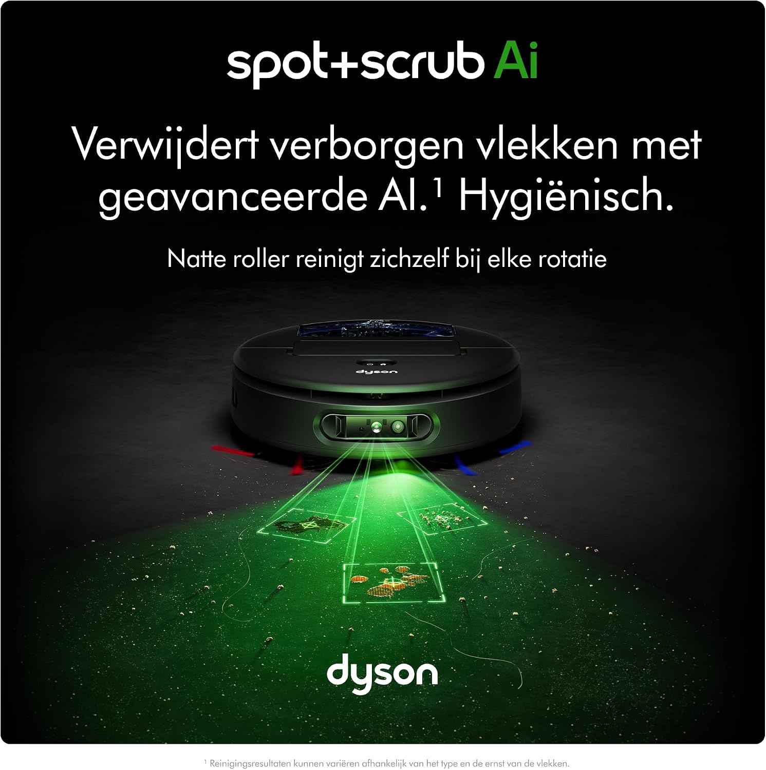 DYSON Robot Spot + Scrub Ai Robotstofzuiger Zwart/blauw