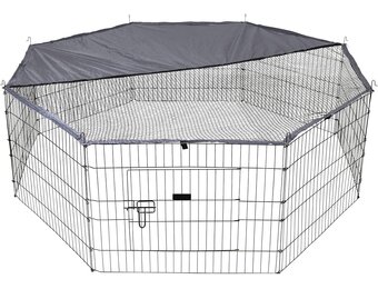 Kerbl Milo Buitenren voor Kleine Dieren - Zwart - 180 x 180 x 56 cm