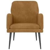vidaXL Fauteuil 62x79x79 cm fluweel bruin