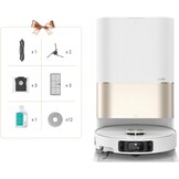 DREAME X40 Ultra Complete Robotstofzuiger met afneembare en optilbare dweil,uitgebreide reiniging met zijborstels, zuigkracht van 12.000 Pa, zelfreinigende dweil en wasbord van 70 ℃,automatisch legen