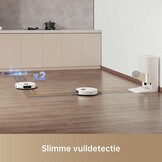 DREAME X40 Ultra Complete Robotstofzuiger met afneembare en optilbare dweil,uitgebreide reiniging met zijborstels, zuigkracht van 12.000 Pa, zelfreinigende dweil en wasbord van 70 ℃,automatisch legen