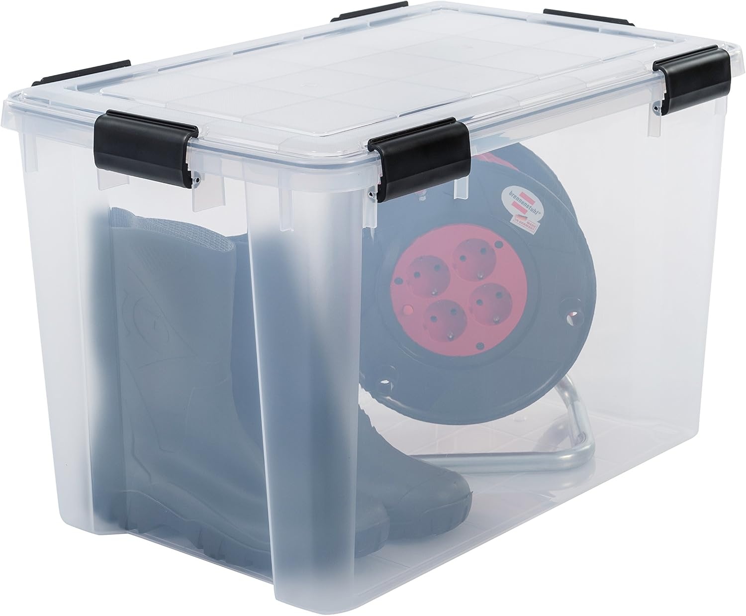 Iris Ohyama Luchtdichte Opbergboxen - Set van 2 - 70 Liter - Transparant